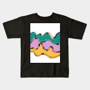 Wavelength abstract art Kids T-Shirt